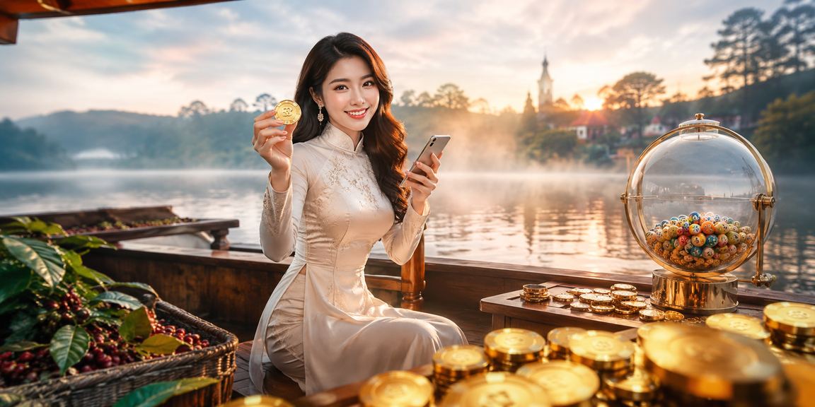 Người chơi xổ số Việt Nam tại Đà Lạt thưởng thức cà phê và theo dõi kết quả