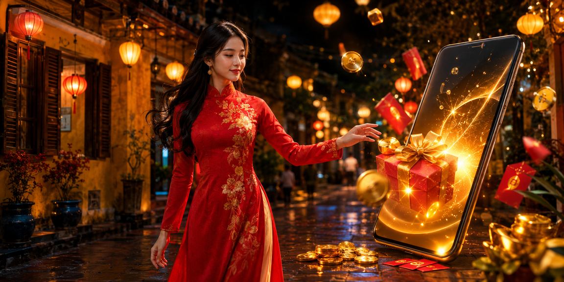 Phong bao lì xì truyền thống tại Hội An trong lễ hội kết hợp khuyến mãi vn7m